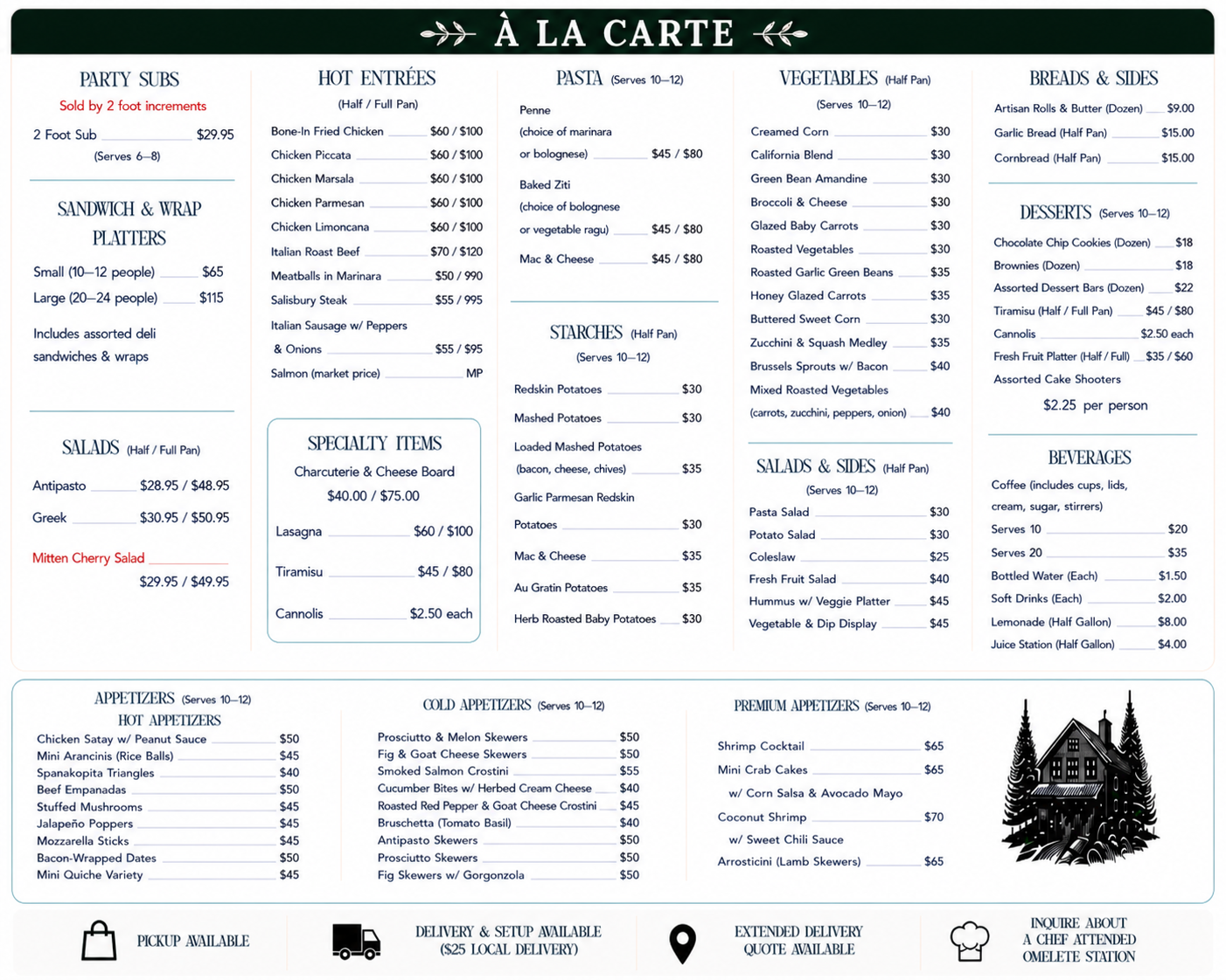 Catering Menu Page 2